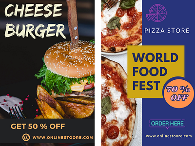 Food Poster-burger/pizza poster burger burger poster design food food poster graphic design pizza pizza poster poster poster art poster design