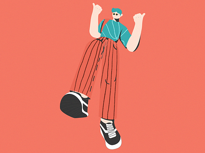 Thumbs up👍👍 boy digital digital art graphic design illustration like thumb up thumbs up travel vector young