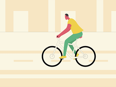 Riding the bike animation bike biking city city lights graphic design illustration motion graphics riding sustainable