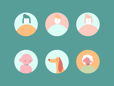 Users icons app baby dog icon icons illustration picture profile user