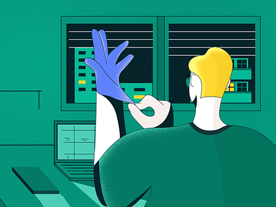 Working during quarantine blog character covid covid 19 editorial illustration laptop quarantine remote vector working