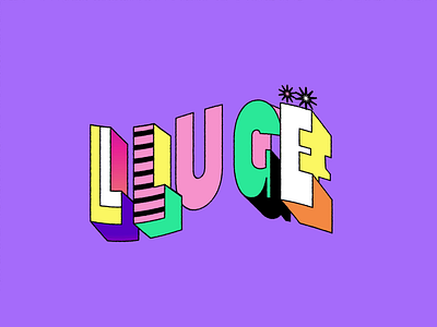 LLUGË 🤯 2d animation amam animation font illustration kinetic kinetictype lettering lluge mess messy motion design motion graphics typeface typography