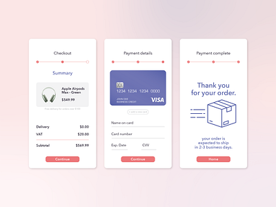 DailyUI002: Credit card checkout