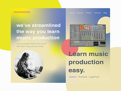 DailyUI003: Landing page for online music production classes