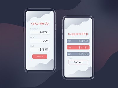 DailyUI004: Calculator for tips branding design flat graphic design illustration logo typography ui ux vector