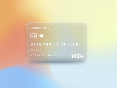 Frosted Visa Credit Card