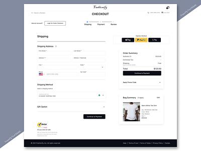 Fashionify Checkout Page accessible checkout page customer experience design fashion minimalism ui user experience
