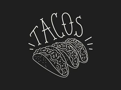 Little Ass Tacos chalkboard food illustration lettering menu mexican restaurant taco