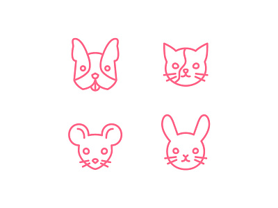 Pets bunny cat dog icon set icons kitten mouse pets petshop puppy rabbit