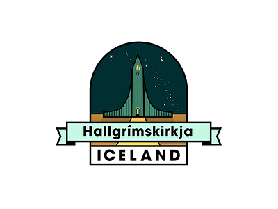 Hallgrimskirkja - Iceland Badge