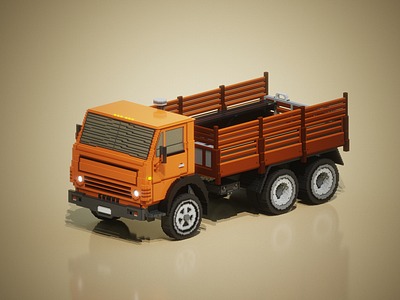 KAMAZ 3d blocky design graphic design illustration kamaz truck magicavoxel pixelart pixelart3d truck voxel voxelart