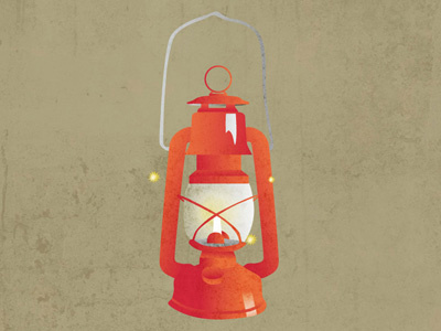 Lantern camping icons illustration signage vector