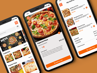Pizza Shop android android app design animation aplication app branding design figma illustration ui uitrend
