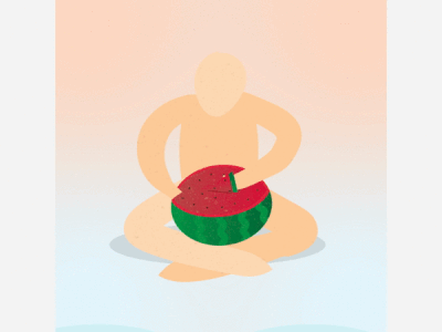 Watermelon - Beach - Sun beach design illustration summer vector watermelon