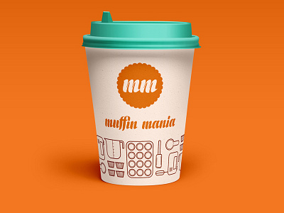 Muffin Mania Coffee Shop & "Muffinery" brand identity design logo logo design product design