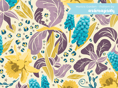 Maria's Garden Pattern illustration pattern textile design