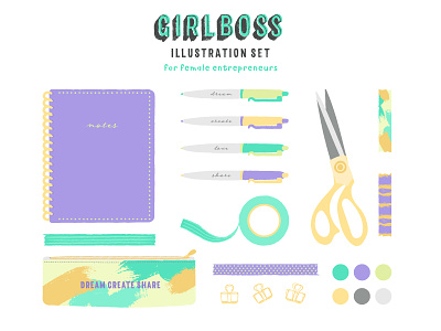GIRLBOSS Illustration Set