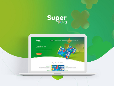 Landing Page Design for SuperExtra card branding landing modern template ui ux web web design
