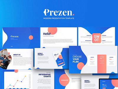 Prezen - Modern Presentation Template google slide keynote modern powerpoint presentation presentation design slide template