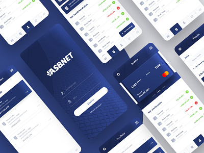 ASBnet - Finance App app app design application branding design finance mobile app modern typography ui ux