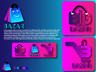 BAZAR LOGO DESIGN branding design flat graphic design illustration illustrator logo typography