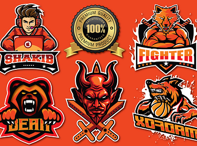 Mascot Logo Design branding design esports logo gaming logo graphic design illustration illustrator logo mascot logo typography ui ux vector