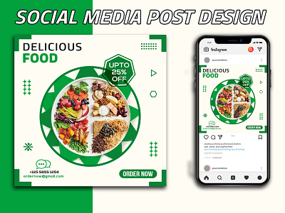 Food social media post design | Facebook | Instagram