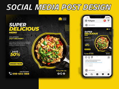 Food Menu social media post design | Facebook | Instagram
