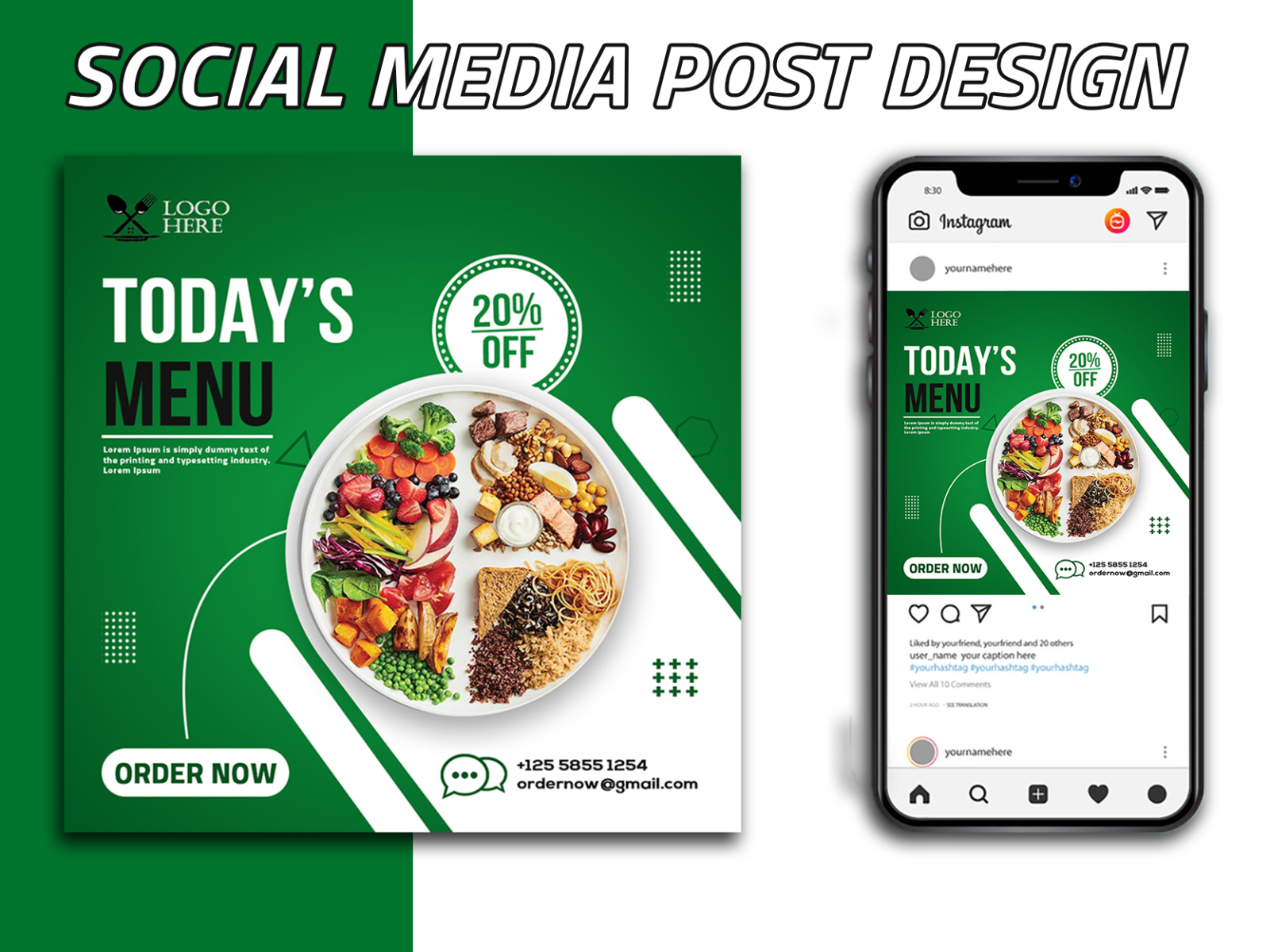 Food Menu social media post design | Facebook | Instagram by Sheikh ...