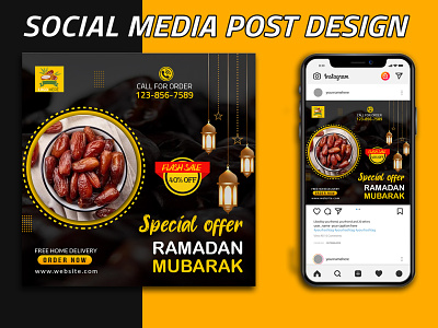 Ramadan Mubarak offer social media post design | facebook| Insta