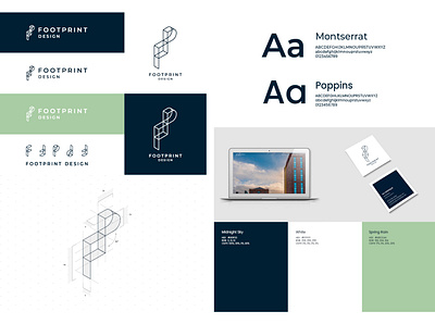 Footprint Design - Branding architecture logo branding design geometric logo logo design minimal minimalist typography vector