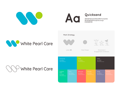 Branding for White Pearl Care branding design logo minimal typography