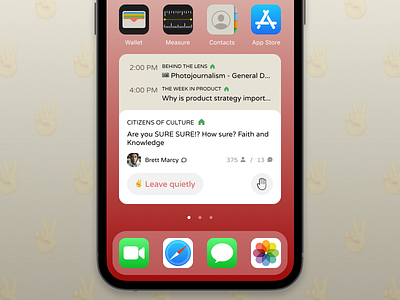 Clubhouse Widget clubhouse design ios iphone ui widget