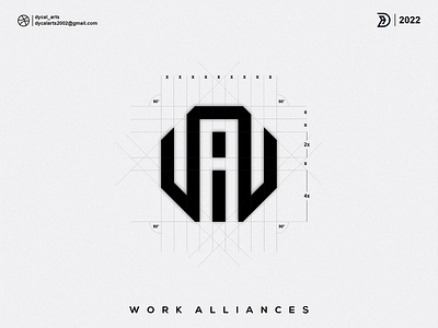 WA monogram logo initial