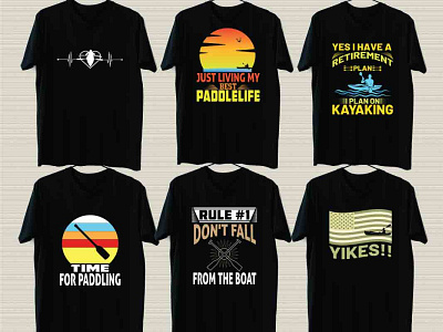 Kayaking Tshirt Bundle graphic design merchbundle pod tshirt tshirtbundle tshirtdesign