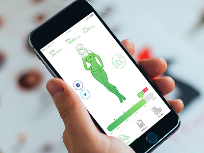 Fitness iPhone App Design Concept. app fitness icon illustration ios iphone progress tracker ui user experience user interface ux