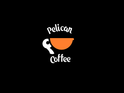 Pelican coffee shop concept artwork branding coffee coffeeshop concept design illustration illustrator logo typography vector vector illustration