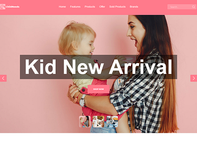 Kids Fashion Ecommerce Landing