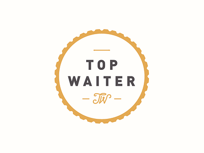 Top Waiter Logo branding crest logo modern monogram patron top waiter waiter