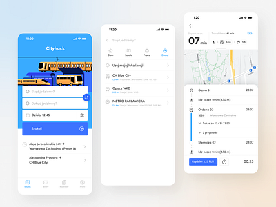 CityHack - Public Transport App Project | UI Case Study