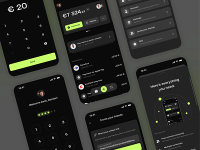 Mutuwall Wallet - Mobile App | UX/UI 3d animation app branding crypto dark design figma graphic design illustration iphone logo mobile moden modern motion graphics simply ui ux wallet