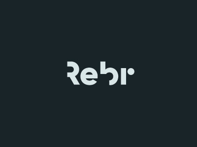 Rebr black blue branding communication design event grey koncept logo r web website