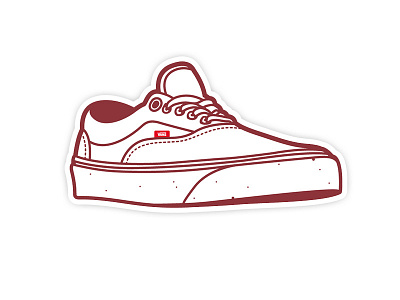 Vans Era drawn era red shoes vans