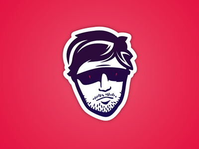 Kavinsky 80 electro head illustration kavinsky music stickers