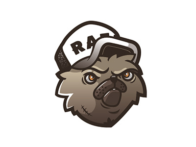 Pug animal cap dog illustration pug stickers vector