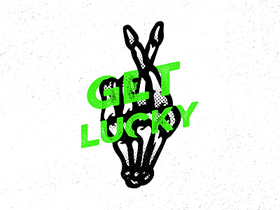 Get Lucky crossed finger get hand lucky stickers