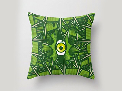 Cactus pillow cactus halloween illustration pillow