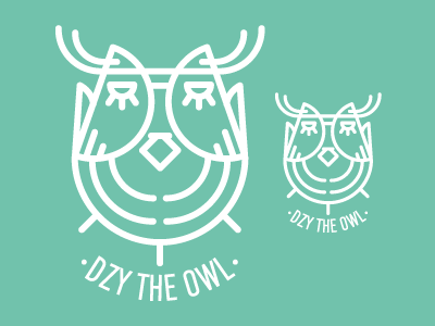 Dzy The Owl illustration logo owl