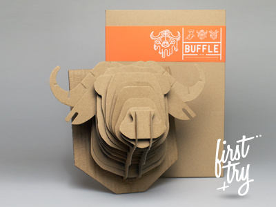 Buffle animal buffalo buffle cardboard paper