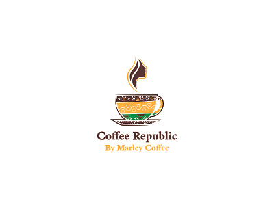 Coffee Republic logo almaghriby arabic brand branding design designer graphic design illustrator logo
